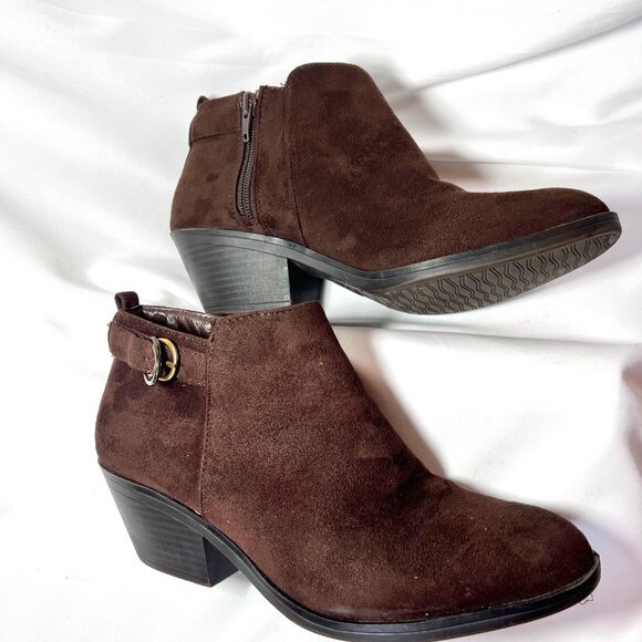 Life Sride Soft System-Women's Brown Cowgirl/Western Ankle Boots-Size 8 1/2-Com - Picture 6 of 16